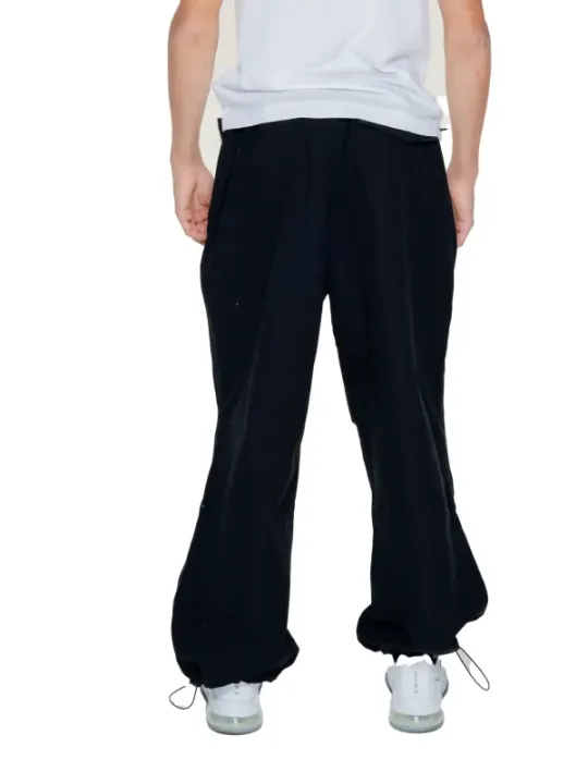 Schwarze Samtweite Hosen Karl Kani