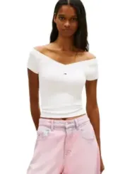 Tommy Hilfiger Jeans Damen Top Beige | online kaufen