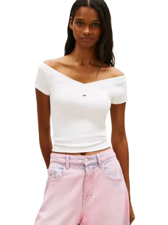 Tommy Hilfiger Jeans Damen Top Beige | online kaufen