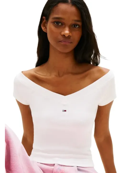 Tommy Hilfiger Jeans Damen Top Beige | online kaufen