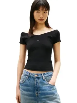 Tommy Hilfiger Jeans Damen Top Schwarz | online kaufen