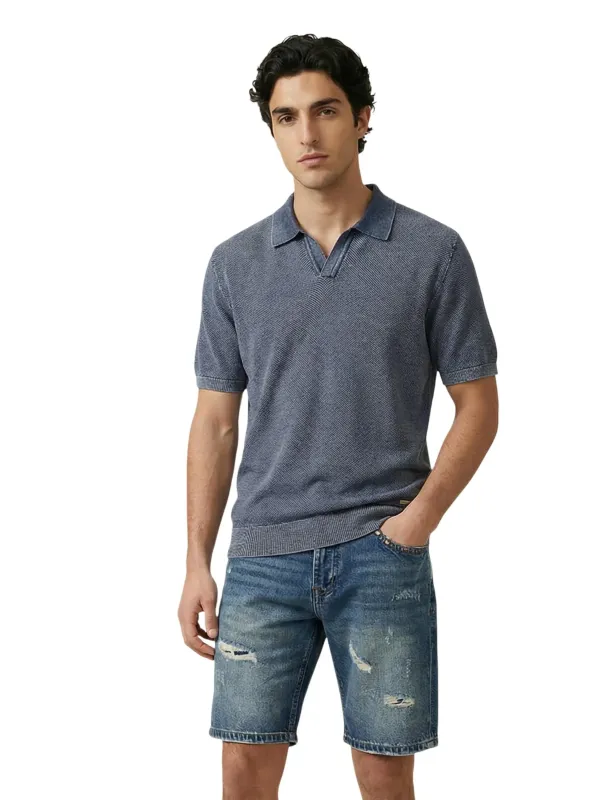 Gianni Lupo Herren Polo Blau | online kaufen