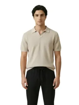 Gianni Lupo Herren Polo Beige | online kaufen