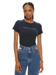 Tommy Hilfiger Jeans Damen T-Shirt Blau | online kaufen