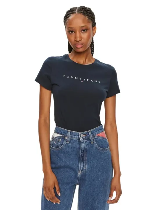 Tommy Hilfiger Jeans Damen T-Shirt Blau | online kaufen