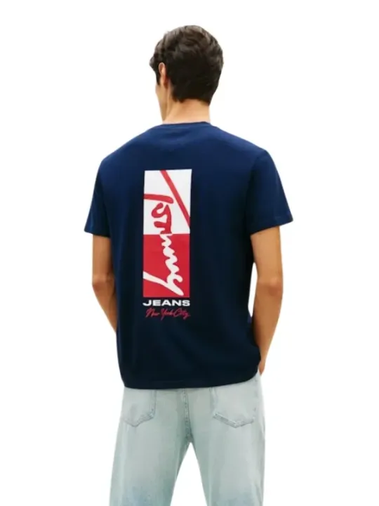 Tommy Hilfiger Jeans Herren T-Shirt Blau | online kaufen
