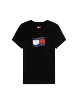 Tommy Hilfiger Jeans Damen T-Shirt Schwarz | online kaufen