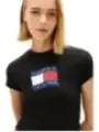 Tommy Hilfiger Jeans Damen T-Shirt Schwarz | online kaufen