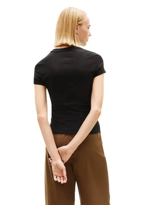 Tommy Hilfiger Jeans Damen T-Shirt Schwarz | online kaufen