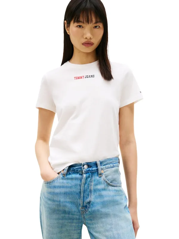Tommy Hilfiger Jeans Damen T-Shirt Beige | online kaufen