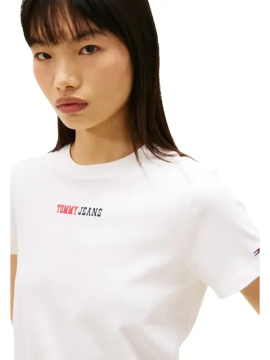 Tommy Hilfiger Jeans Damen T-Shirt Beige | online kaufen