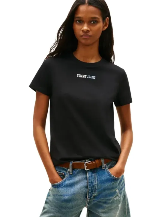 Tommy Hilfiger Jeans Damen T-Shirt Schwarz | online kaufen