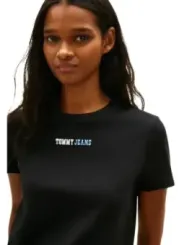 Tommy Hilfiger Jeans Damen T-Shirt Schwarz | online kaufen