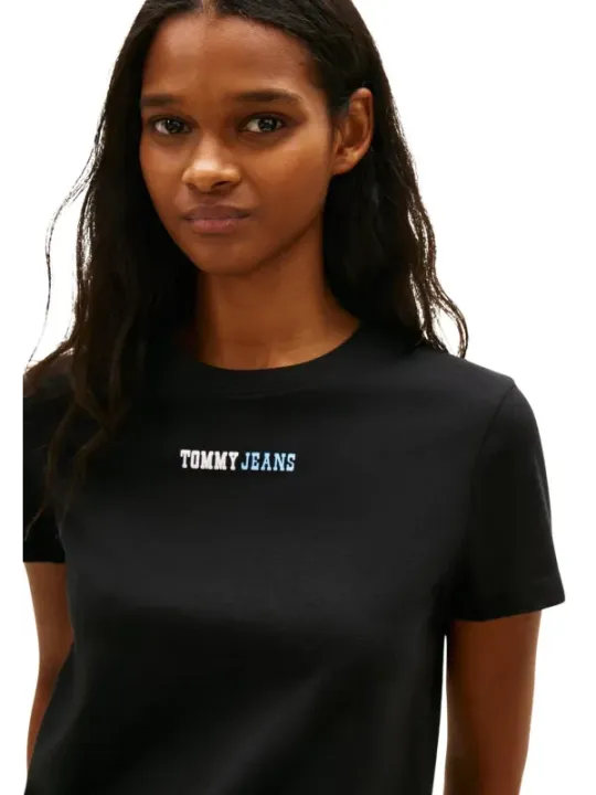 Tommy Hilfiger Jeans Damen T-Shirt Schwarz | online kaufen