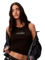 Calvin Klein Jeans Damen Top Schwarz | online kaufen