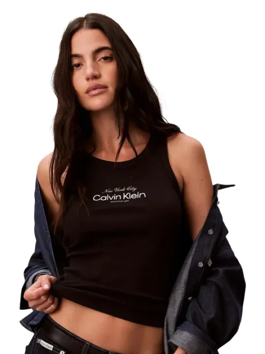 Calvin Klein Jeans Damen Top Schwarz | online kaufen