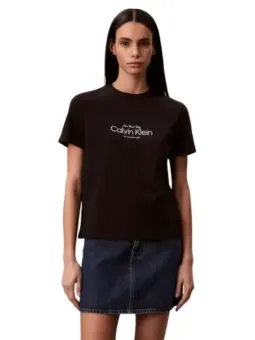 Calvin Klein Jeans Damen T-Shirt Schwarz | online kaufen