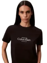 Calvin Klein Jeans Damen T-Shirt Schwarz | online kaufen
