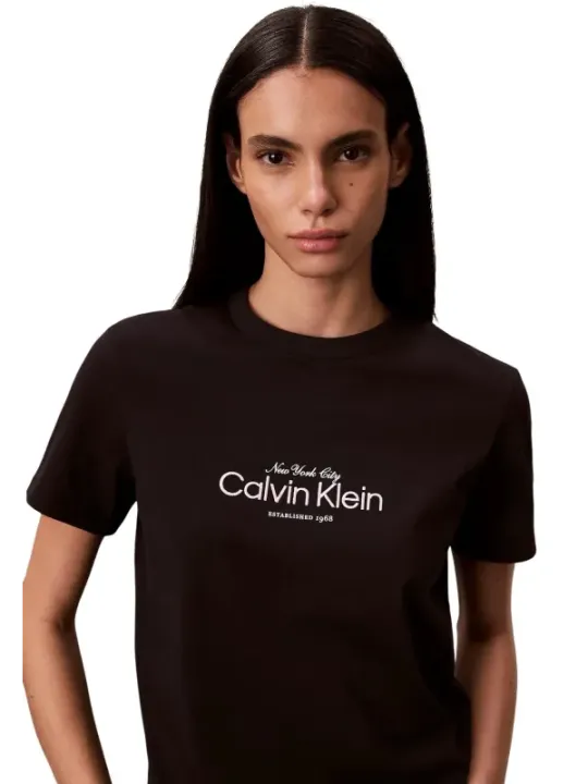 Calvin Klein Jeans Damen T-Shirt Schwarz | online kaufen