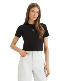 Calvin Klein Jeans Damen T-Shirt Schwarz | online kaufen