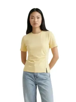 Gelbes Jacqueline De Yong Damen T-Shirt mieten - Flex-Fashion