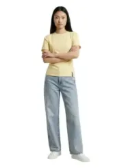 Jacqueline De Yong Damen T-Shirt Gelb | online kaufen