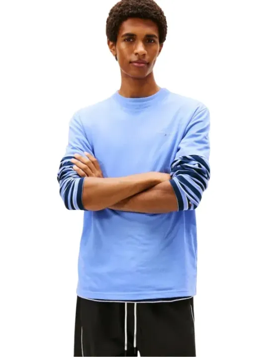 Tommy Hilfiger Jeans Herren T-Shirt Azurblau | online kaufen