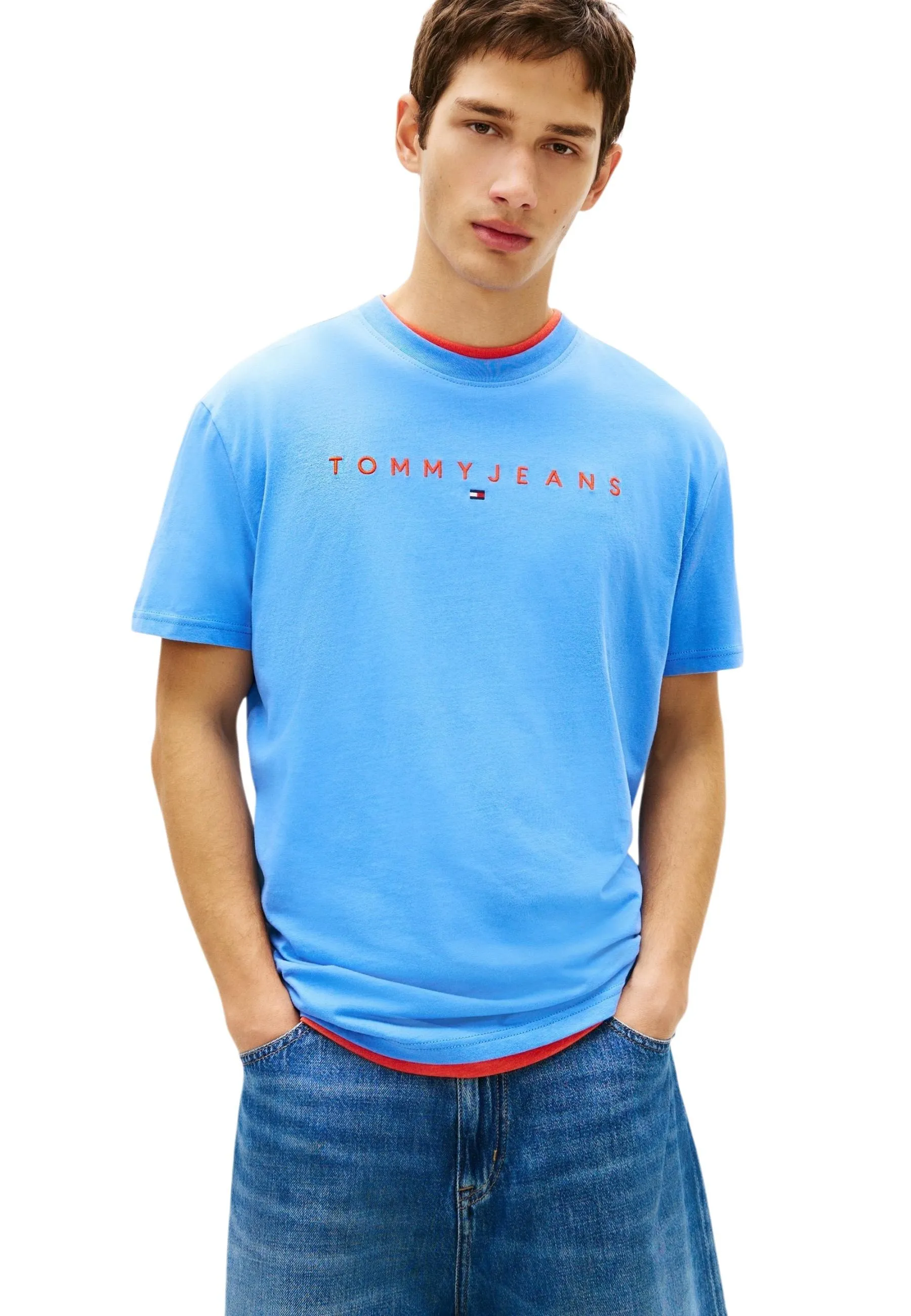 Herren T-Shirt Azurblau 513353