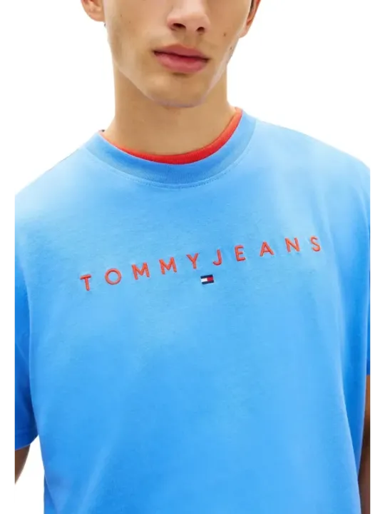 Tommy Hilfiger Jeans Herren T-Shirt Azurblau | online kaufen