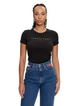 Tommy Hilfiger Jeans Damen T-Shirt Schwarz | online kaufen