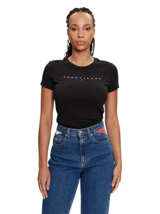 Tommy Hilfiger Jeans Damen T-Shirt Schwarz | online kaufen