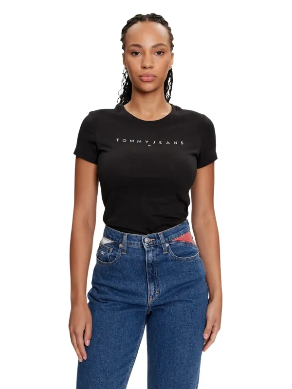 Tommy Hilfiger Jeans Damen T-Shirt Schwarz | online kaufen