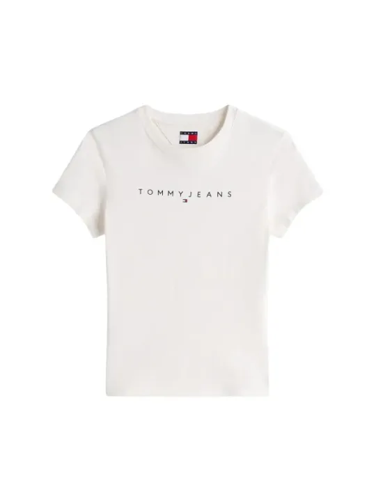 Tommy Hilfiger Jeans Damen T-Shirt Beige | online kaufen