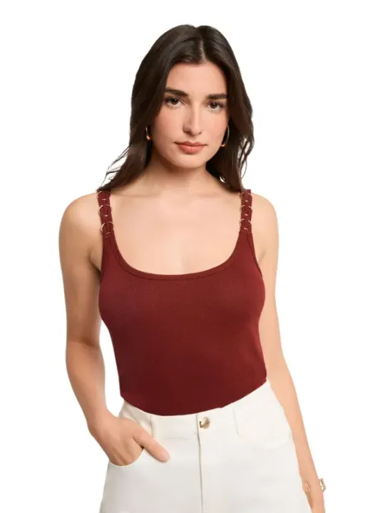 Morgan De Toi Damen Tank-Tops Braun | online kaufen