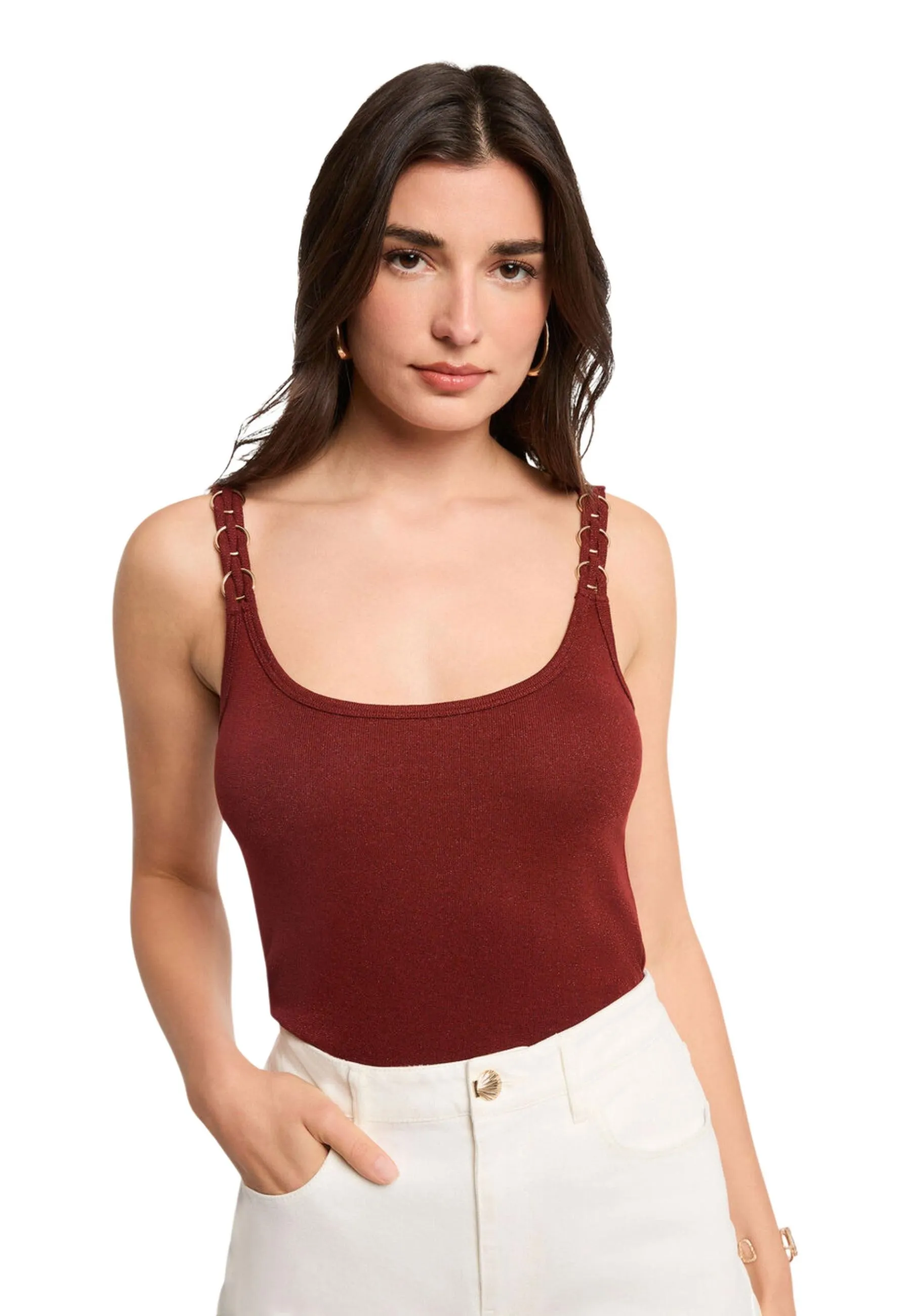 Damen Tank-Tops Braun 517761