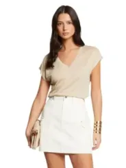 Morgan De Toi Damen Bluse Beige | online kaufen