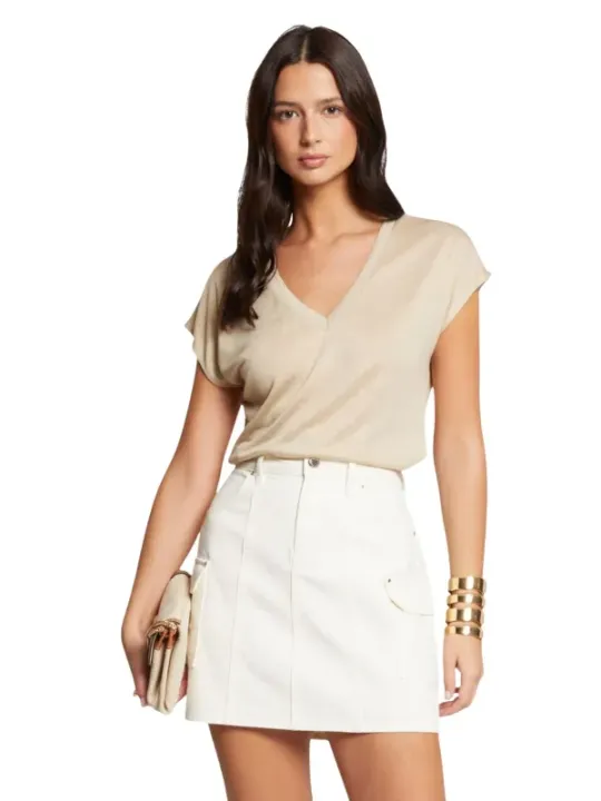 Morgan De Toi Damen Bluse Beige | online kaufen