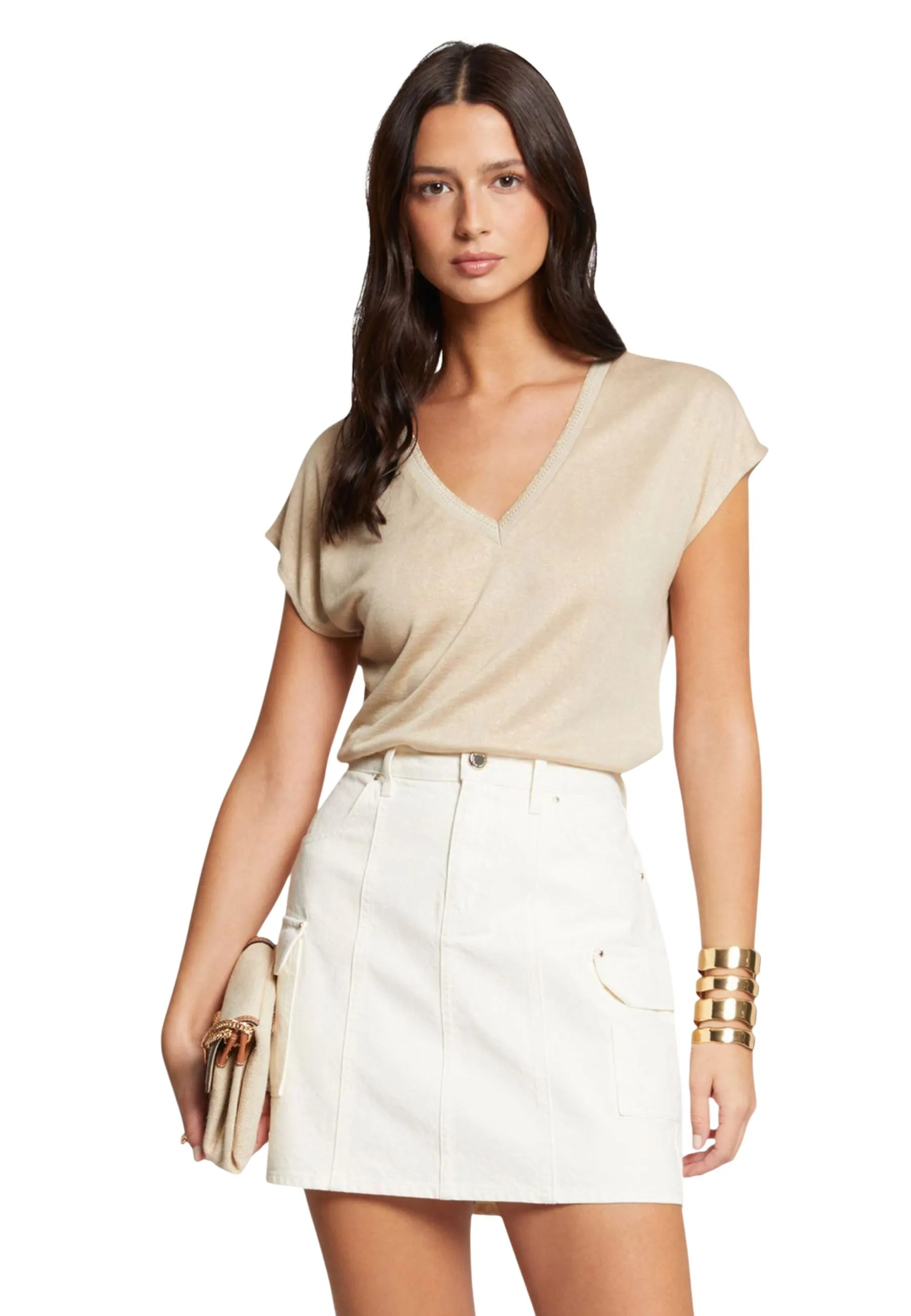 Damen Bluse Beige 517759