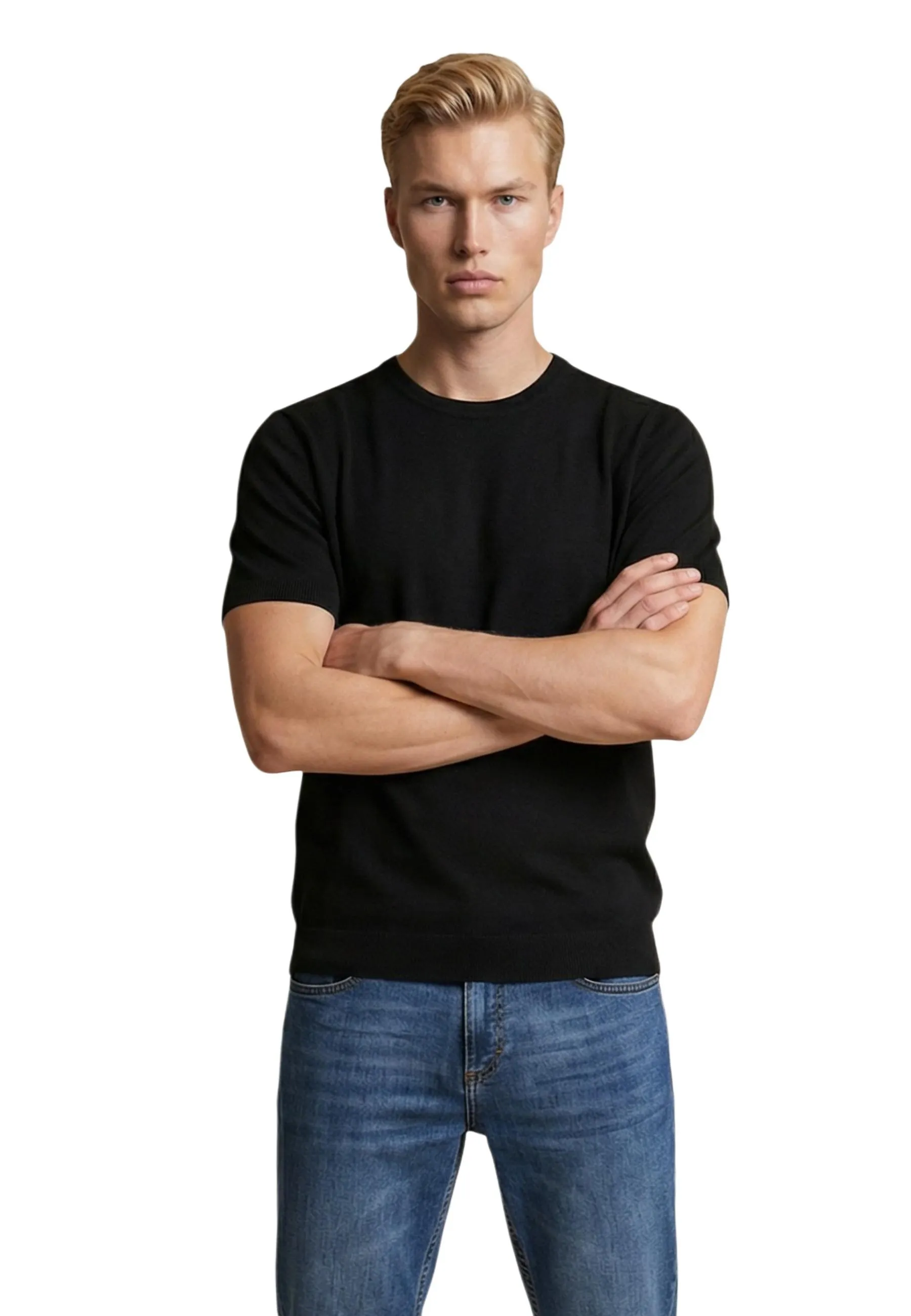 Yos Herren T-Shirt Schwarz 517774