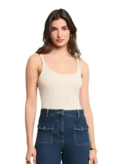 Morgan De Toi Damen Tank-Tops Beige | online kaufen