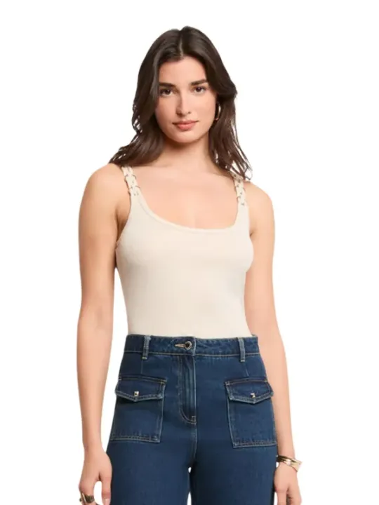 Morgan De Toi Damen Tank-Tops Beige | online kaufen