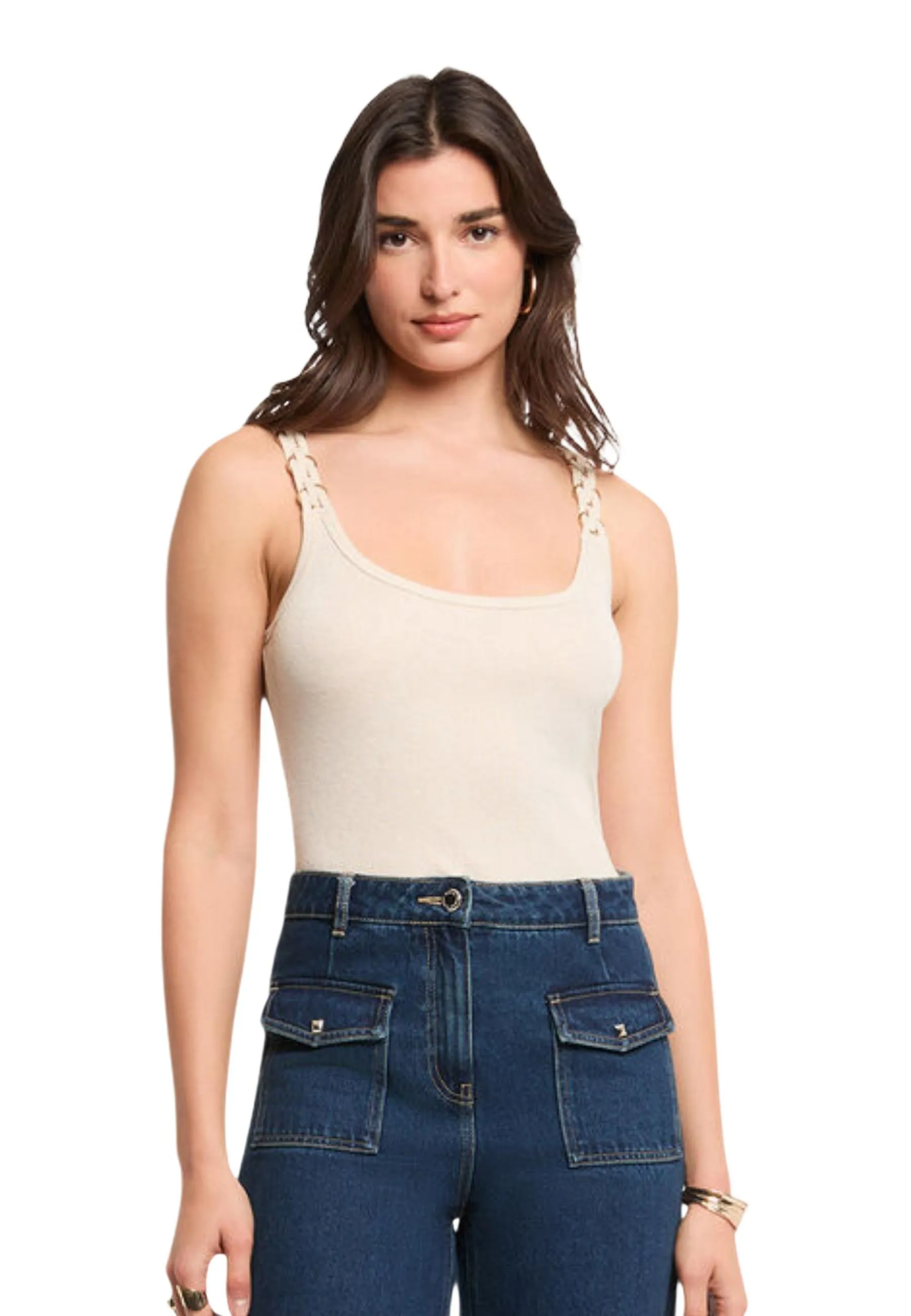 Damen Tank-Tops Beige 517762