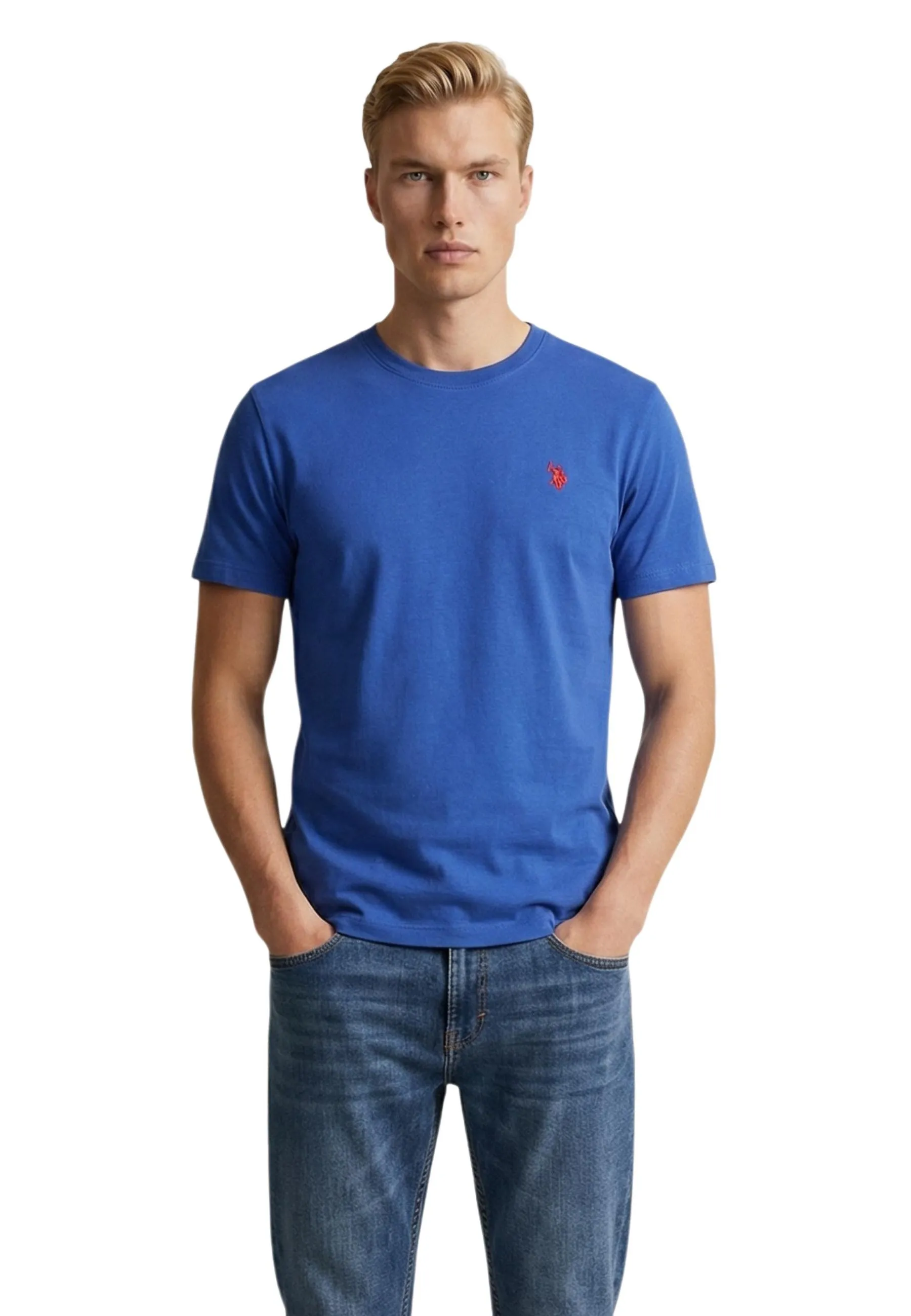 Herren T-Shirt Azurblau 517755