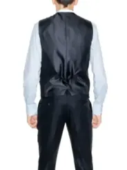 Schwarze Satinweste für Herrenanzug