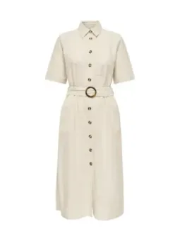 Jacqueline De Yong Damen Kleid Beige leihen – Flex-Fashion