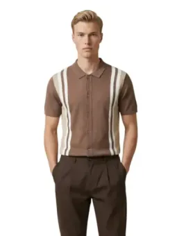 Gianni Lupo Herren Cardigan Braun | online kaufen