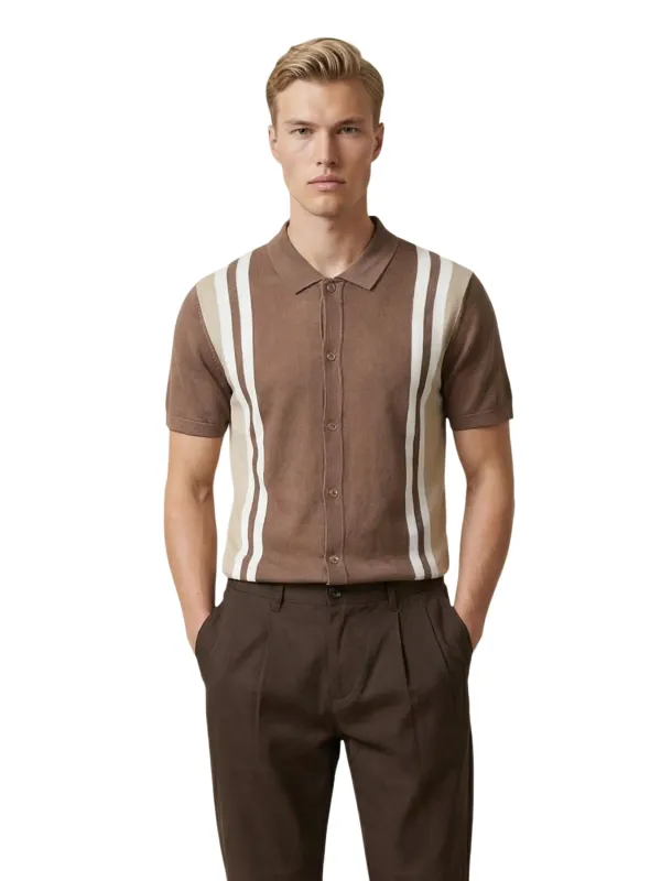 Gianni Lupo Herren Cardigan Braun | online kaufen