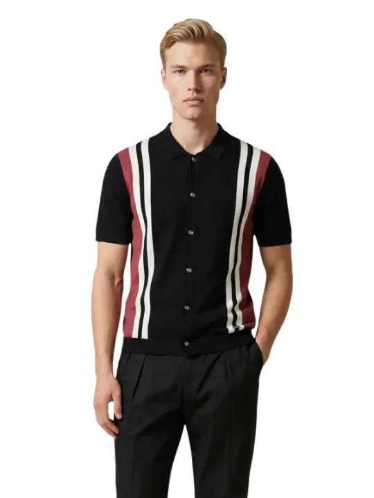 Gianni Lupo Herren Cardigan Schwarz | online kaufen