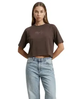 Replay Damen T-Shirt Braun | online kaufen