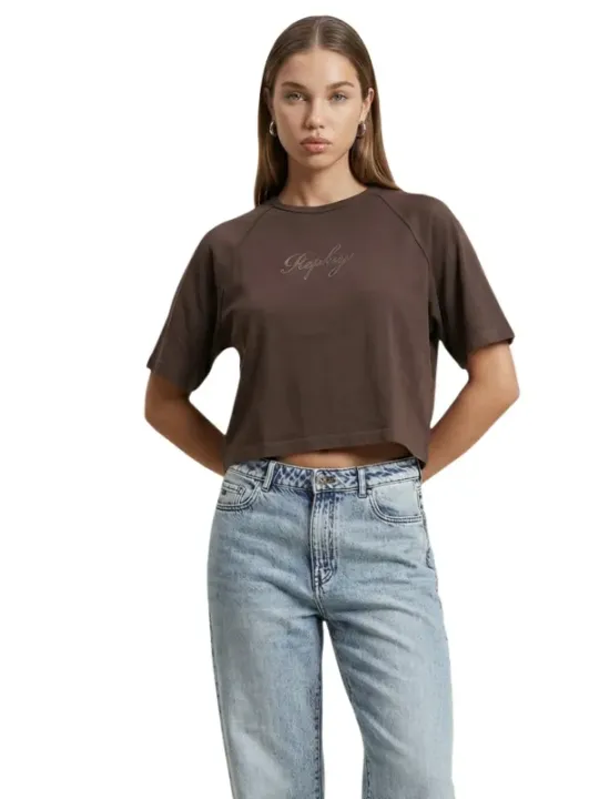 Replay Damen T-Shirt Braun | online kaufen